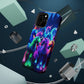 "Neon Fantasyland" Neon Unicorns Premium Art Magsafe Magnet Tough IPhone 13 14 15 Pro Plus Max and Mini in Matte and Glossy Phone cases