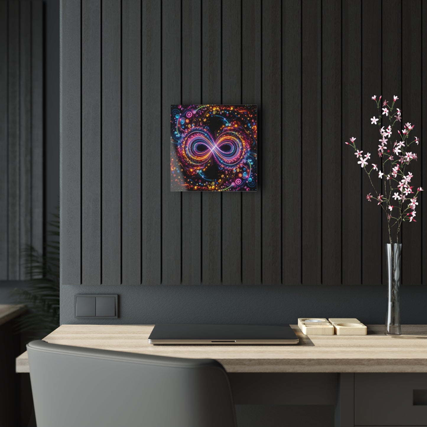 Galactic Luminosity Fractalization Trippy infity Pattern 1/4" Glossy Acrylic Art