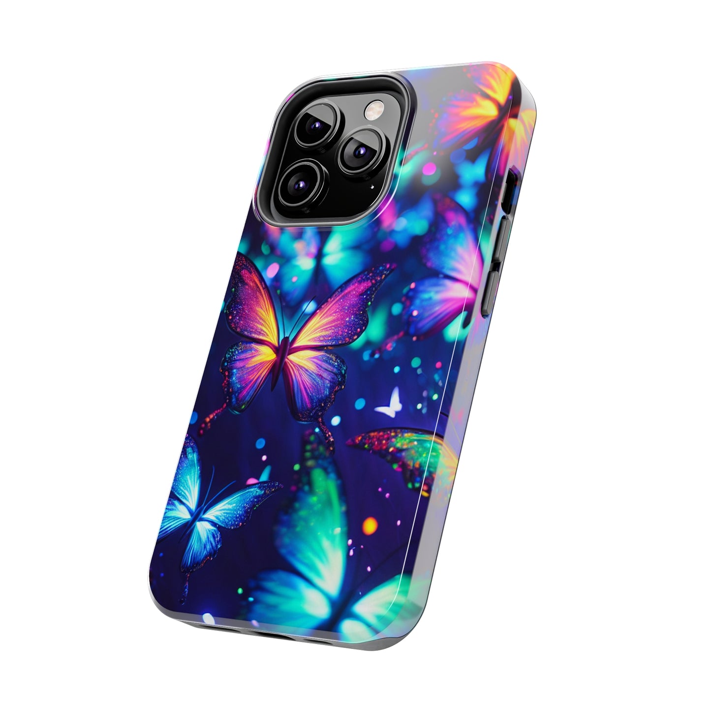 Neon Flutterings. NEON Butterflies Tough Phone Case Iphone 6 7 8 9 10 11 12 13 14 SE X XR XS Pro Max Mini Plus