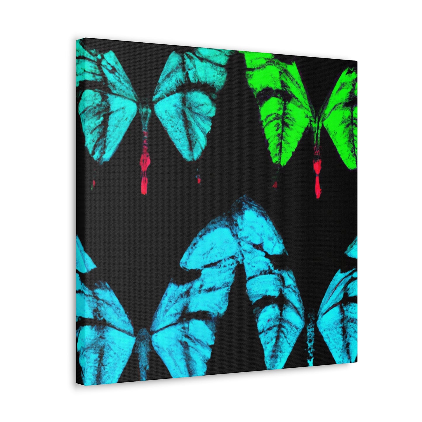 "Neon Butterfly Dreams" Neon Butterflies  Art Canvas