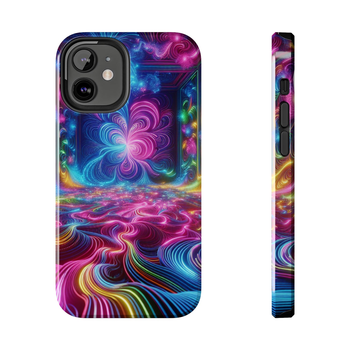 Vortex of Chromatic Wonder Trippy Infinity Patterns Tough Phone Case