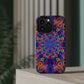 Vibrant Infinity Aurora. Neon Trippy Infinity Patterns Premium Art Magsafe Magnet Tough IPhone 13 14 15 Pro Plus Max and Mini in Matte and Glossy Phone cases