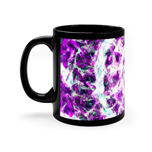 Cosmic Cavern Chromatics. Trippy Infninty Patterns 11oz Black Mug