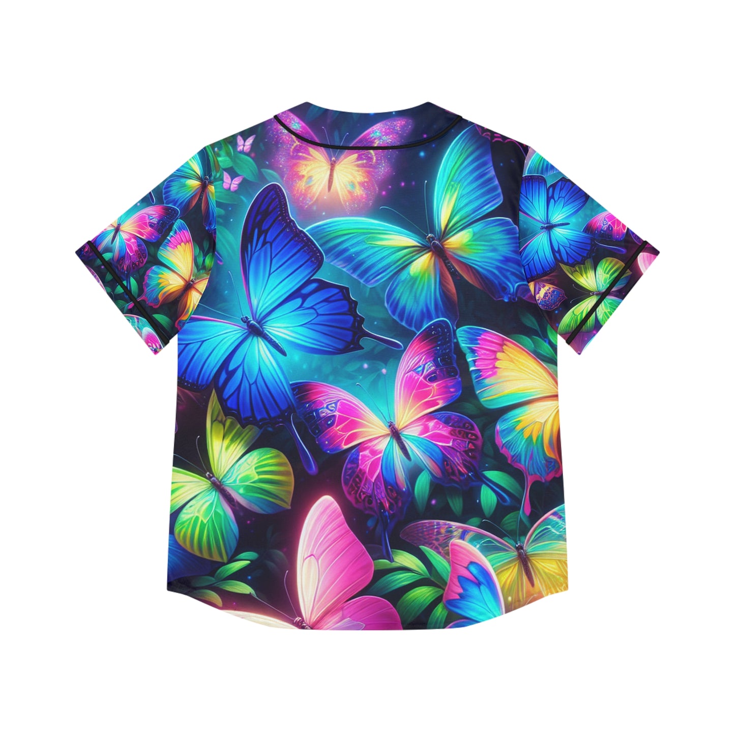 "Butterfly Glitz" Neon Butterflies Womans Jersey
