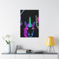 Vibrant Neon Magic. NEON Unicorns Art Canvas