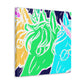 Neon Herd-scape NEON Unicorns Art Canvas
