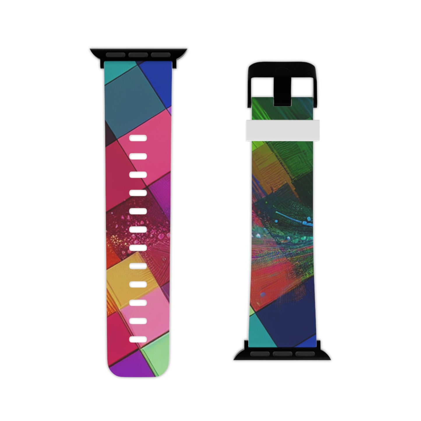"Neon Technospark Reflection" - Trippy Infinity Patterns Iwatch Band