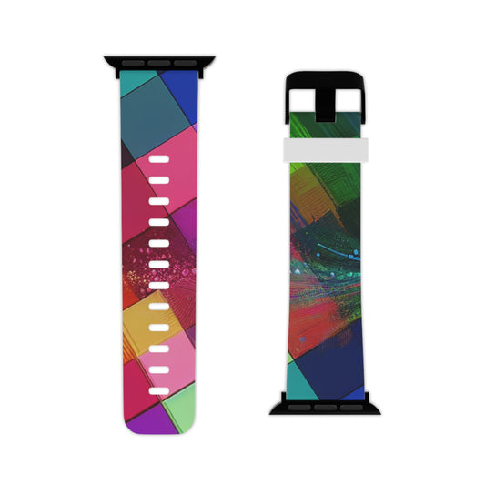 "Neon Technospark Reflection" - Trippy Infinity Patterns Iwatch Band