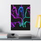 Vibrant Neon Unicornscape. NEON Unicorns Art Canvas