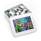 Vibrant Neon Owls - Neon Owls Puzzle 30, 110, 252, and 1000 Pieces